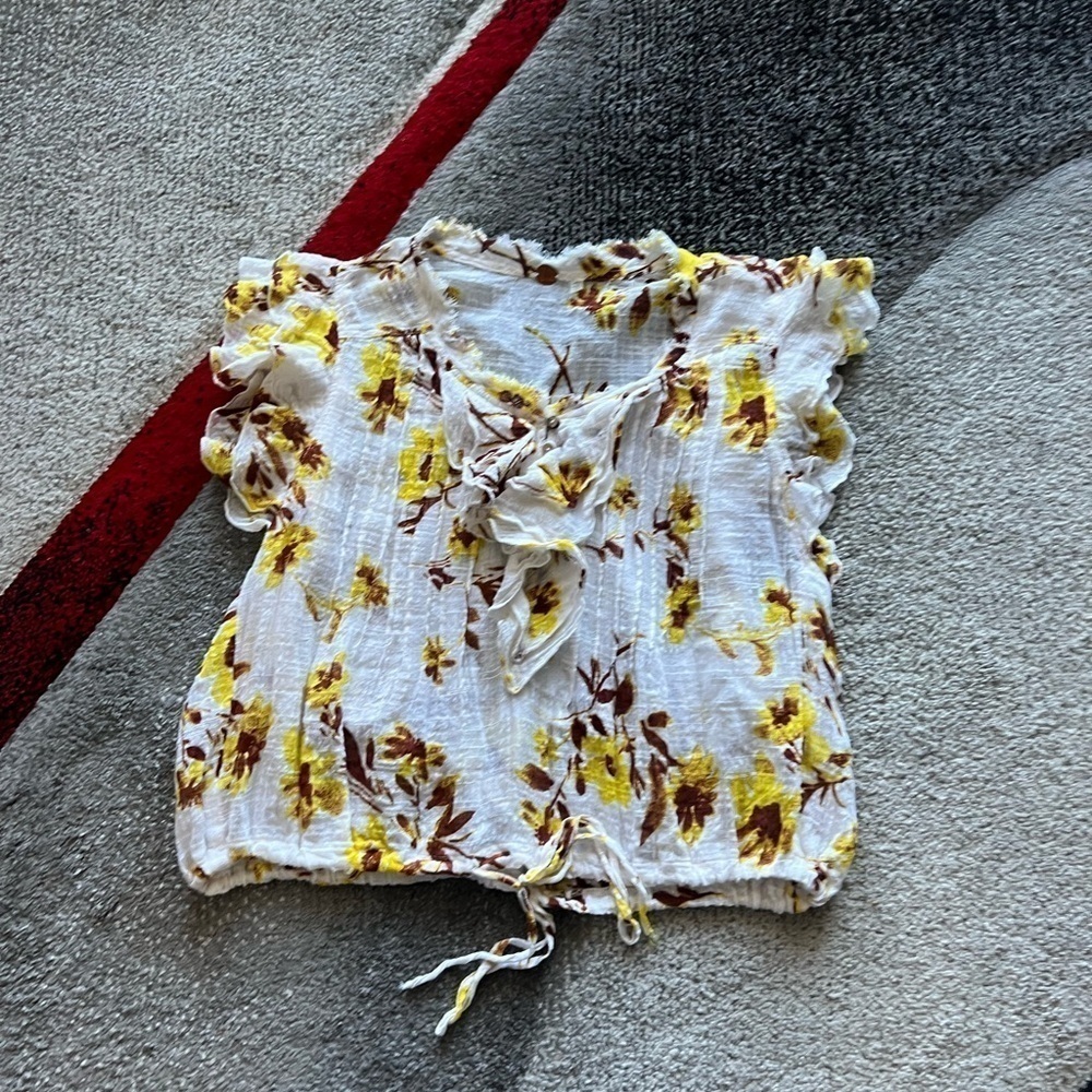 FP One Gauze Floral Print Blouse